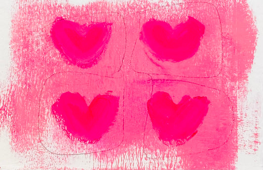 Sweet Nothings -  mini heart on paper (3x4.5)