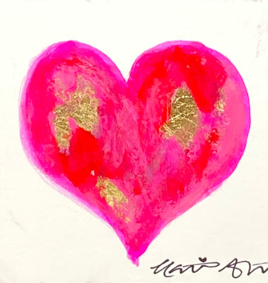 Tiny Heart & Soul on paper (3x3) and framed