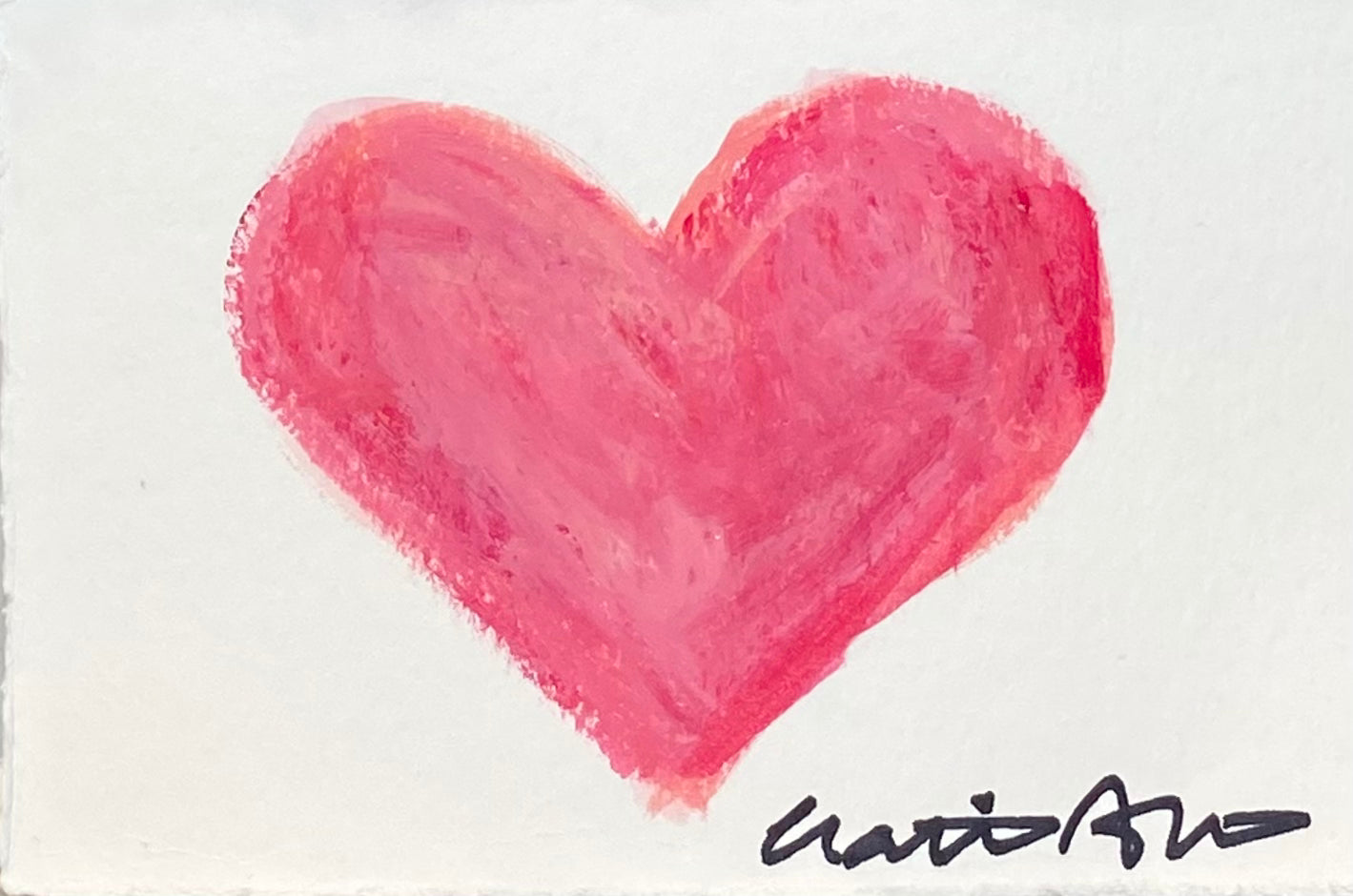 Love story - mini heart on paper (3x4.5)