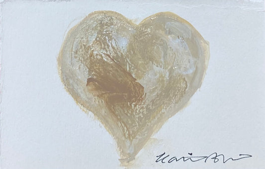 Serenity - mini heart on paper (3x4.5)