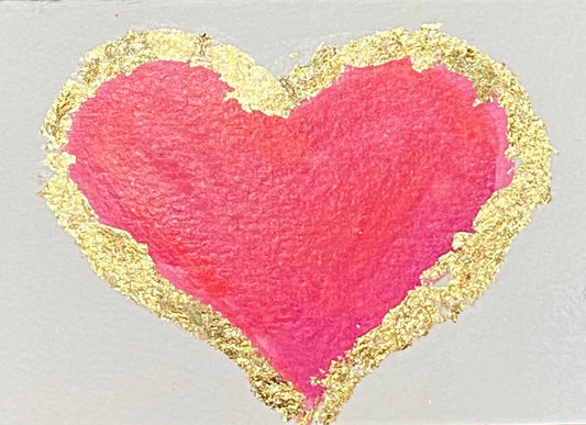 Candy Heart - mini heart on paper (3x4.5)