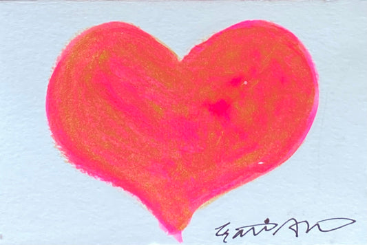 Dazzling - mini heart on paper (3x4.5)